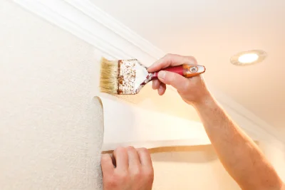 Pose de papier peint à Barbery — revêtements muraux et toiles de verre